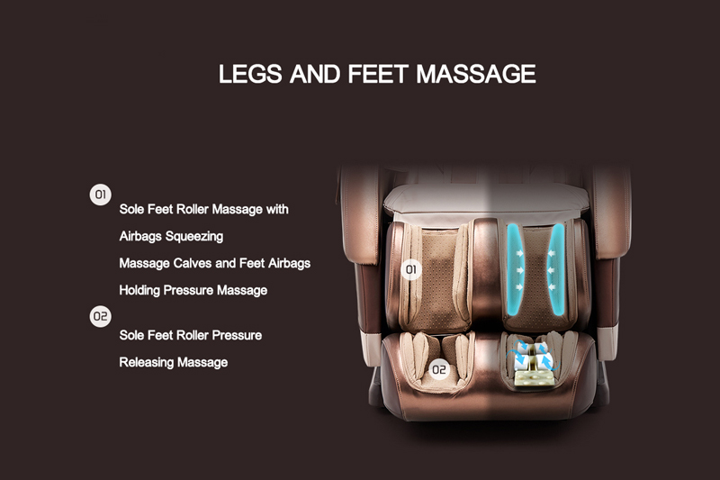 Foot Roller Airbags Squeezing Massagestuhl