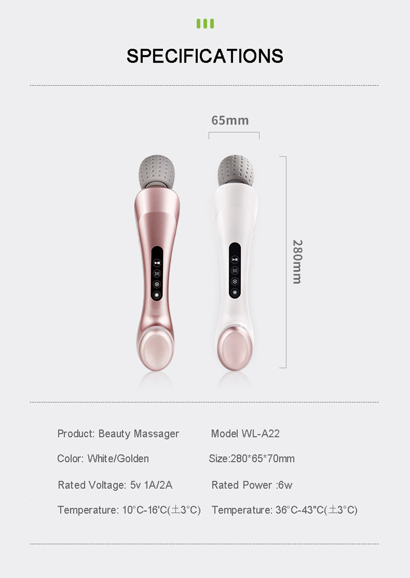 Specification of Dual use Beauty Massager