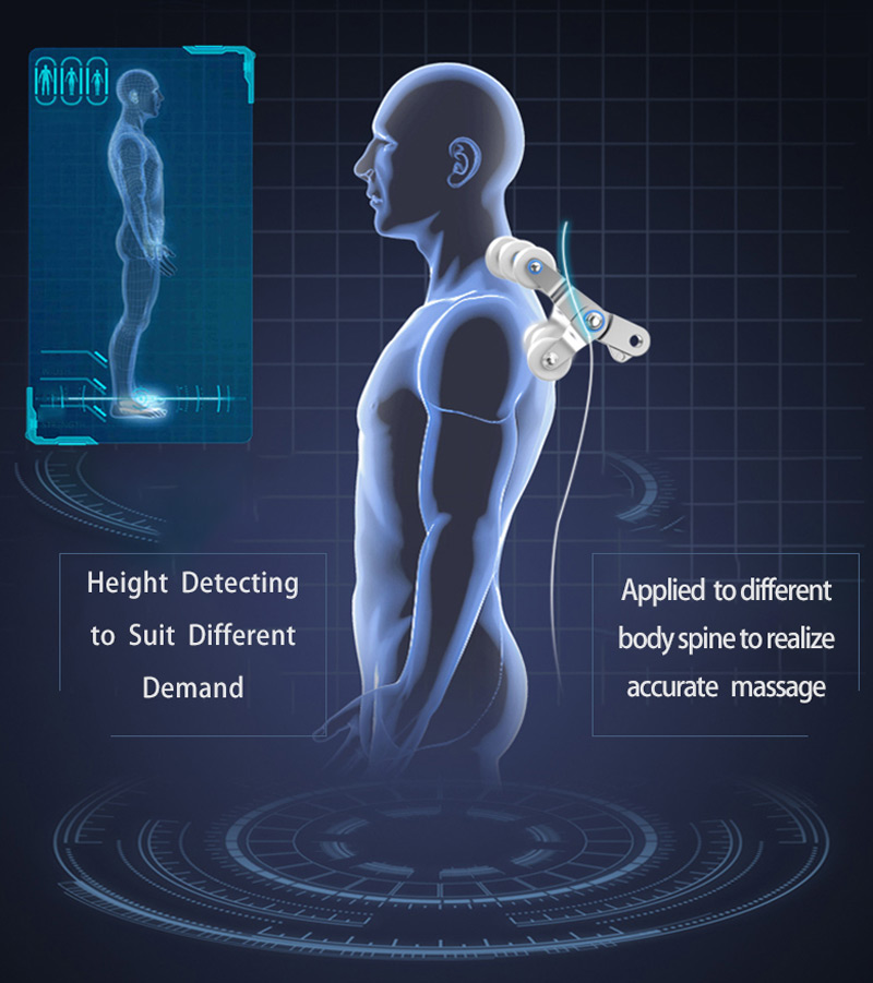 Body Auto Detecting 3D Massagestuhl